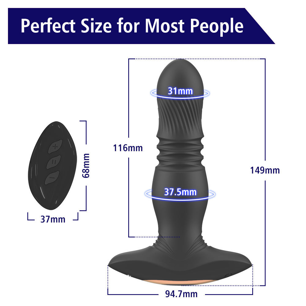 Telescopic Vibrating Butt Plug Anal Vibrator Anal Dildo Prostate Massager Wireless Remote-EROSREALM