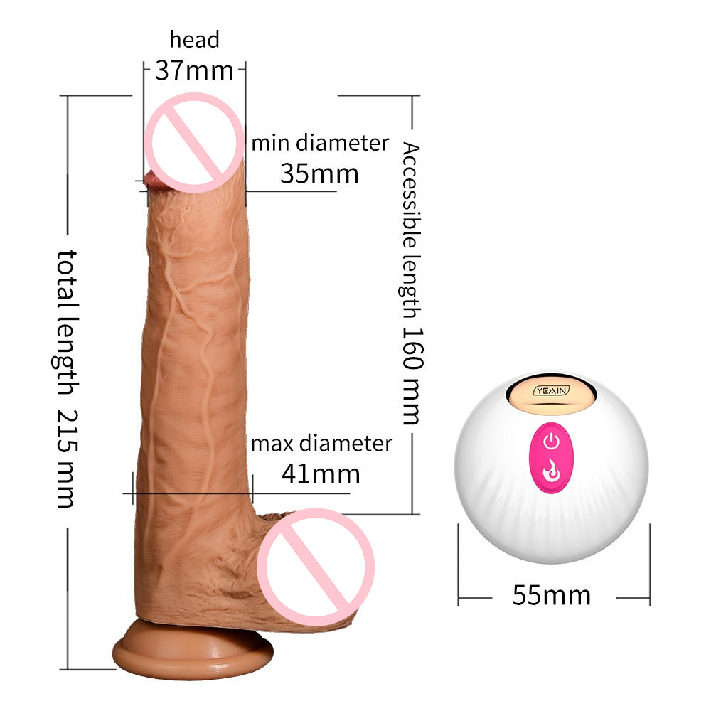 Telescopic Heating Vibrator Swinging Penis Sex Toy For Adults-EROSREALM