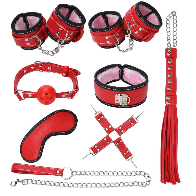 8-piece Plush Bondage Set-EROSREALM