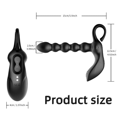 App Remote Control Handheld Anal Beads Vibrator-EROSREALM