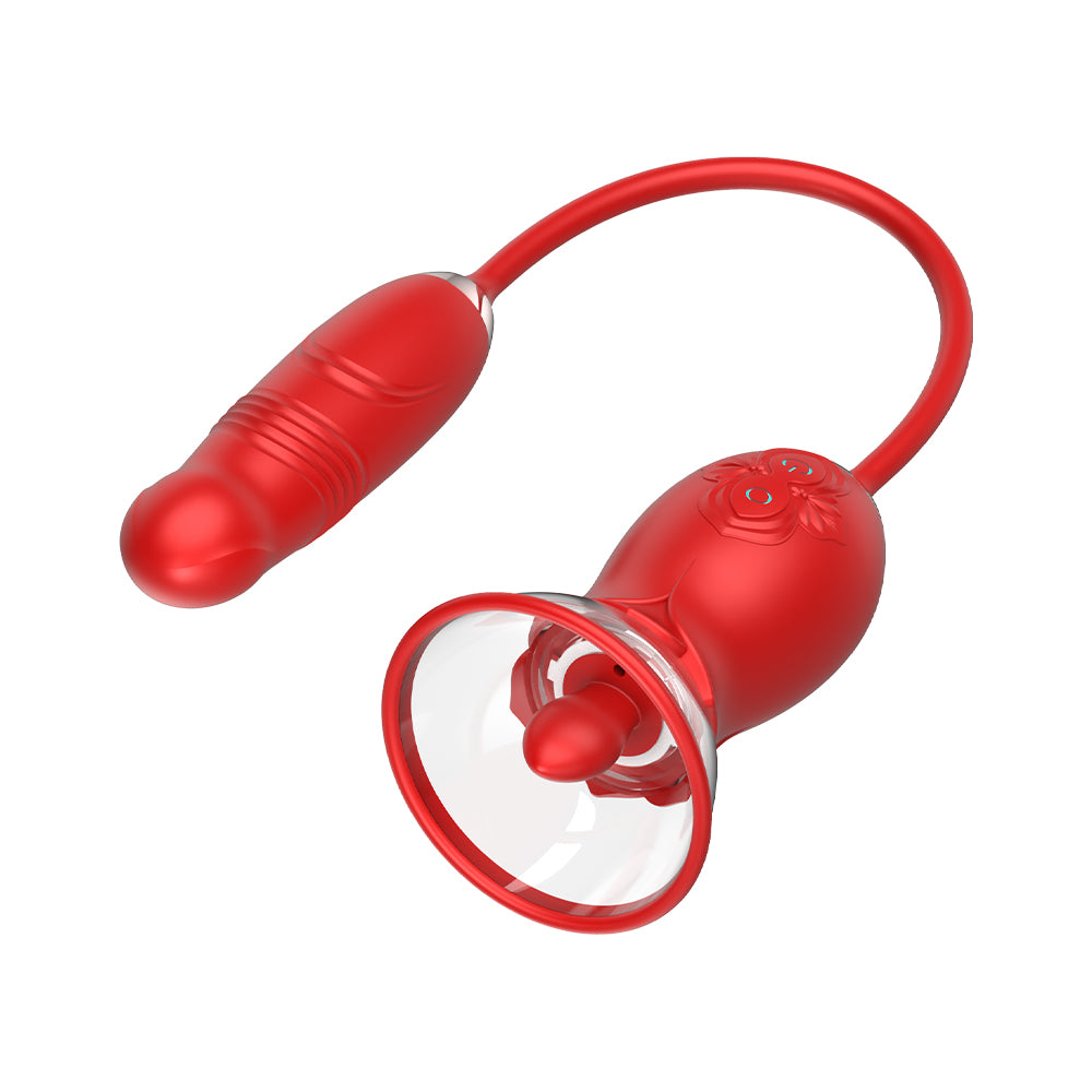 Rose Tongue Extender Vibrating Body Pump-EROSREALM