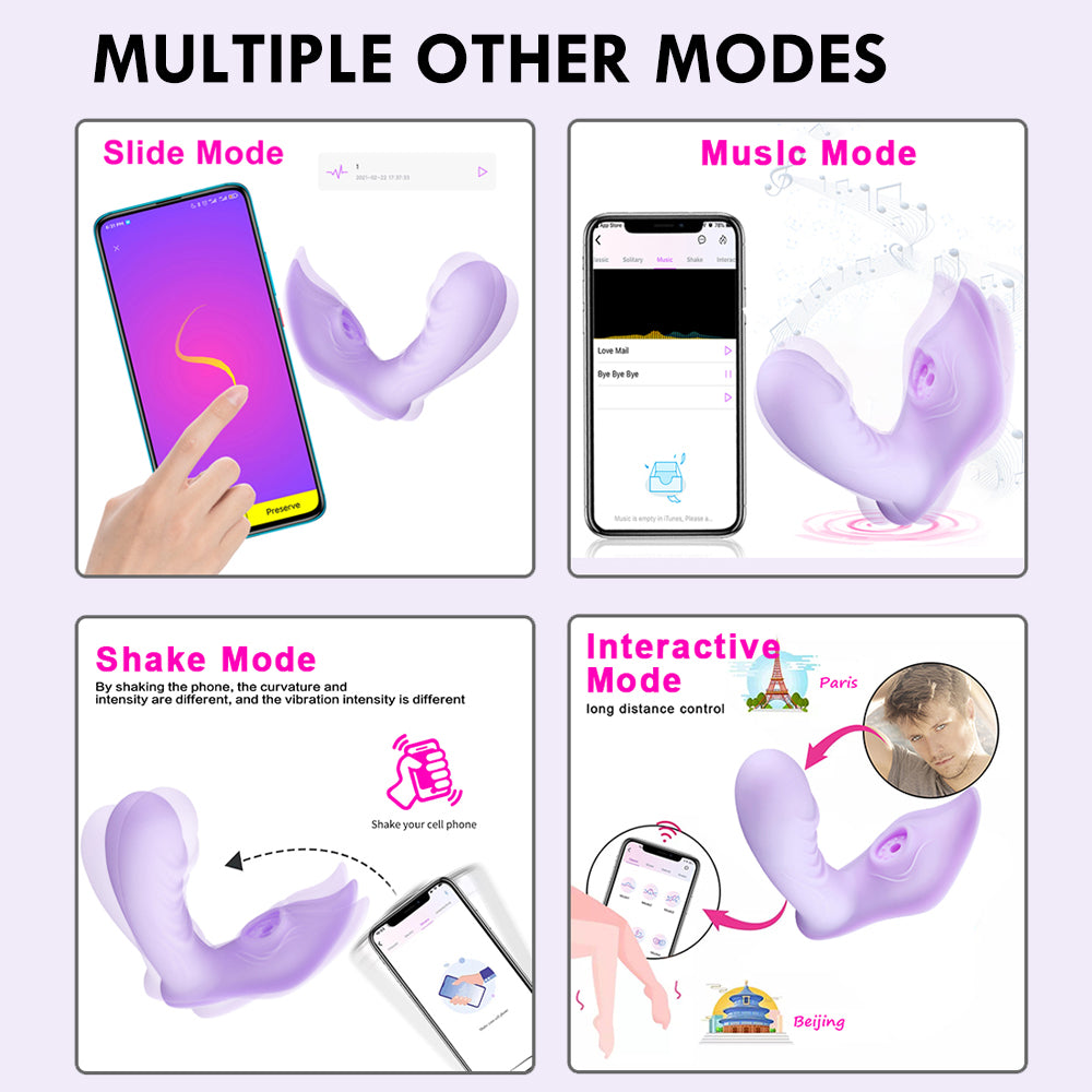 Maggie Princess App Control Swing & Sucking Vibrator Dildo Panty Vibrator-EROSREALM