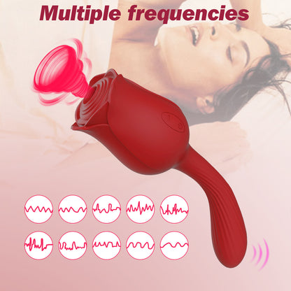 Bendable Rose Vibrator. G-spot Clitoral Stimulators-EROSREALM