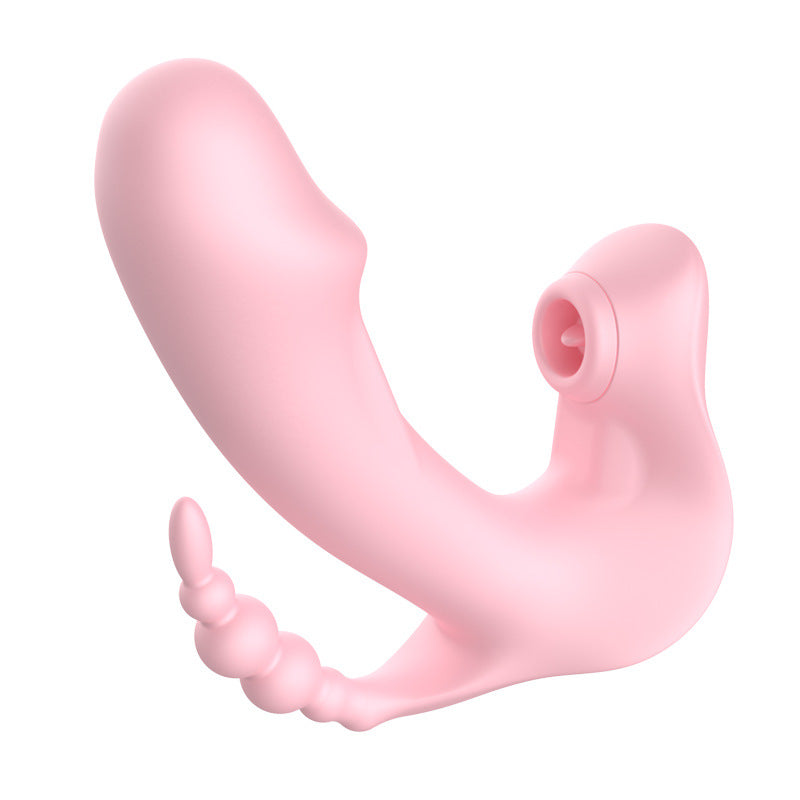 3 In 1 Clitoris Sucking Rotating Beads Dildo Wireless Remote Control Vibrator For Women-EROSREALM