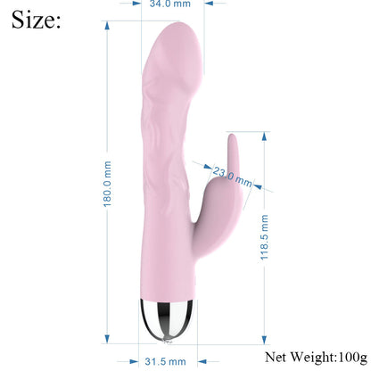 10 Vibrating Dildo Rabbit Vibrator G Spot Vibrator-EROSREALM