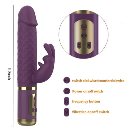 Rabbit Vibrator G Spot Vagina Clitoris Stimulator Dildo Massager Vibrator-EROSREALM