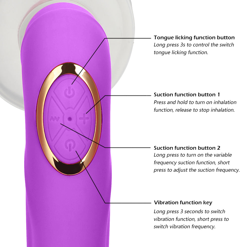 Clitoral Sucking Tongue Vibrator with 8 Sucking Modes and 5 Licking Modes-EROSREALM