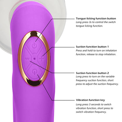 Clitoral Sucking Tongue Vibrator with 8 Sucking Modes and 5 Licking Modes-EROSREALM