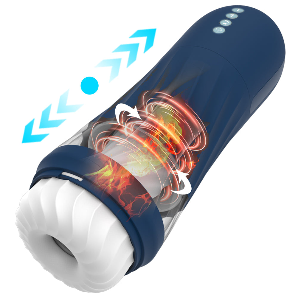 Steelcan 5 Thrusting 3 Rotating & 5 Vibrating Modes Penis Stroker-EROSREALM