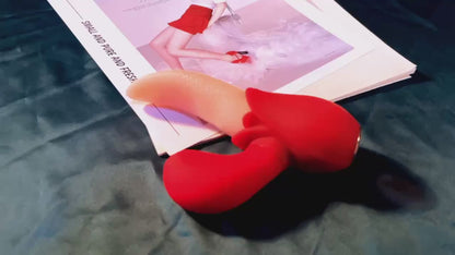 Mia 3-in-1 Tongue-licking & Sucking Rabbit Rose Vibrator